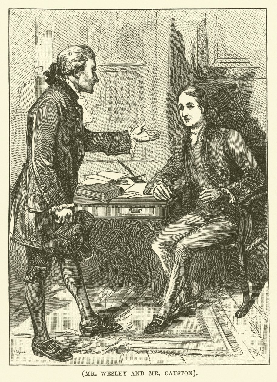 O Sr. Wesley e o Sr. Causton (gravura) de English School