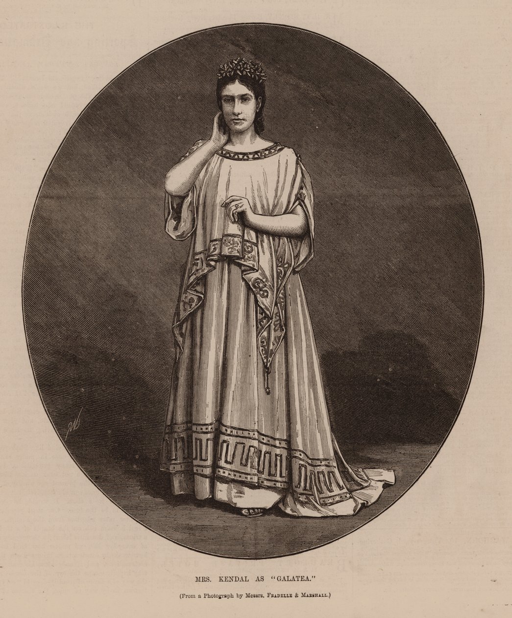 Mrs. Kendal como "Galatea" (gravura) de English School