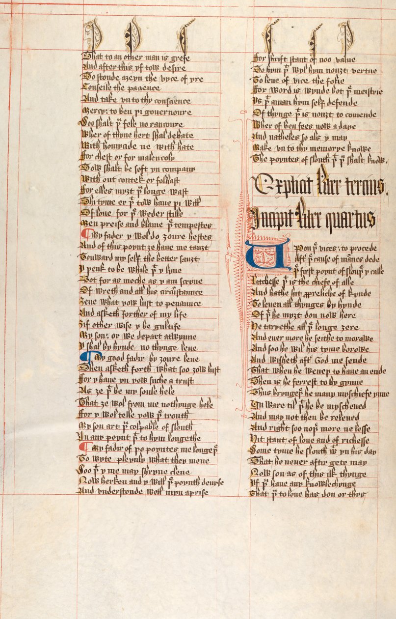 Ms326 f66v, Confessio Amantis por John Gower (caneta e tinta sobre velino) de English School