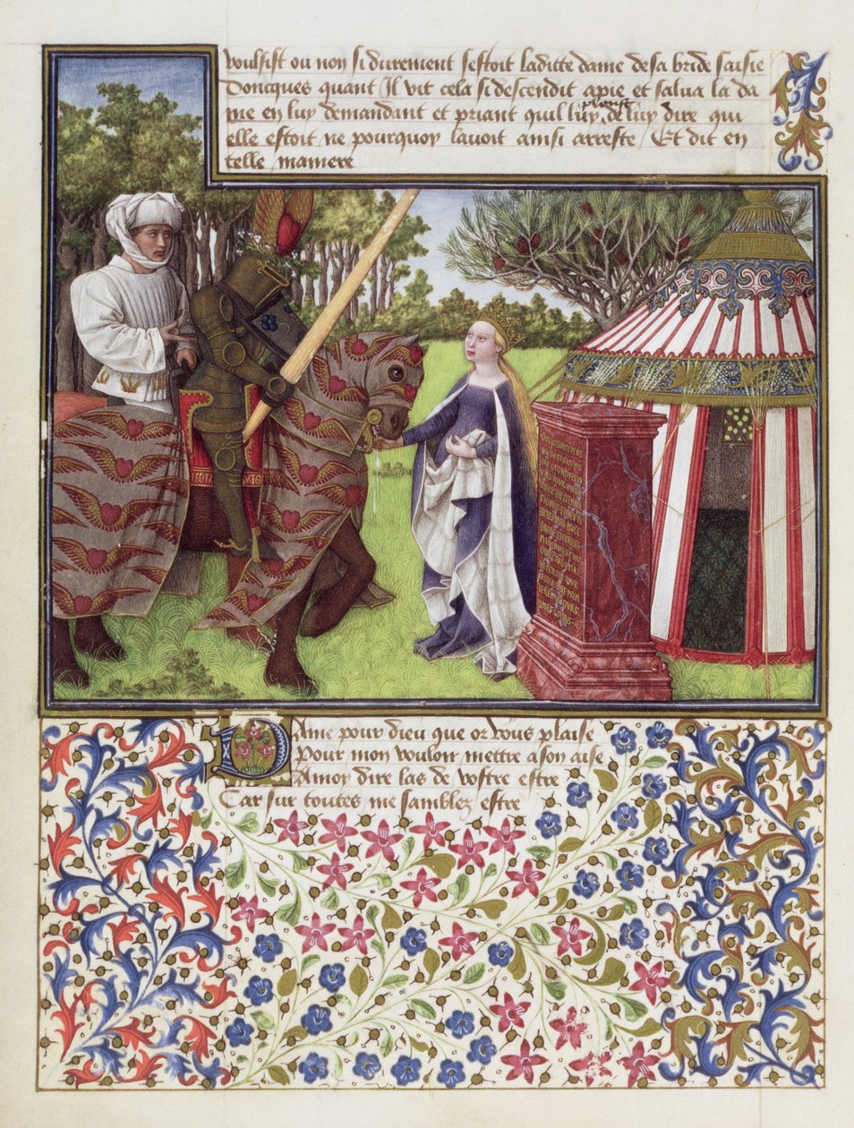 Ms. 2597 Coração e desejo com esperança em sua casa, edição fac-símile de Livre du Coeur dAmours Espris por Rene dAnjou de English School