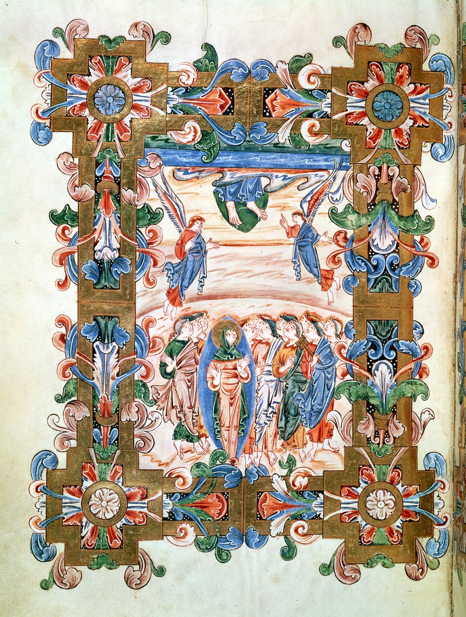 Ms 274 (Y-6) fol.81v A Ascensão de Cristo, do Missal de Robert de Jumieges, c.1016 de English School