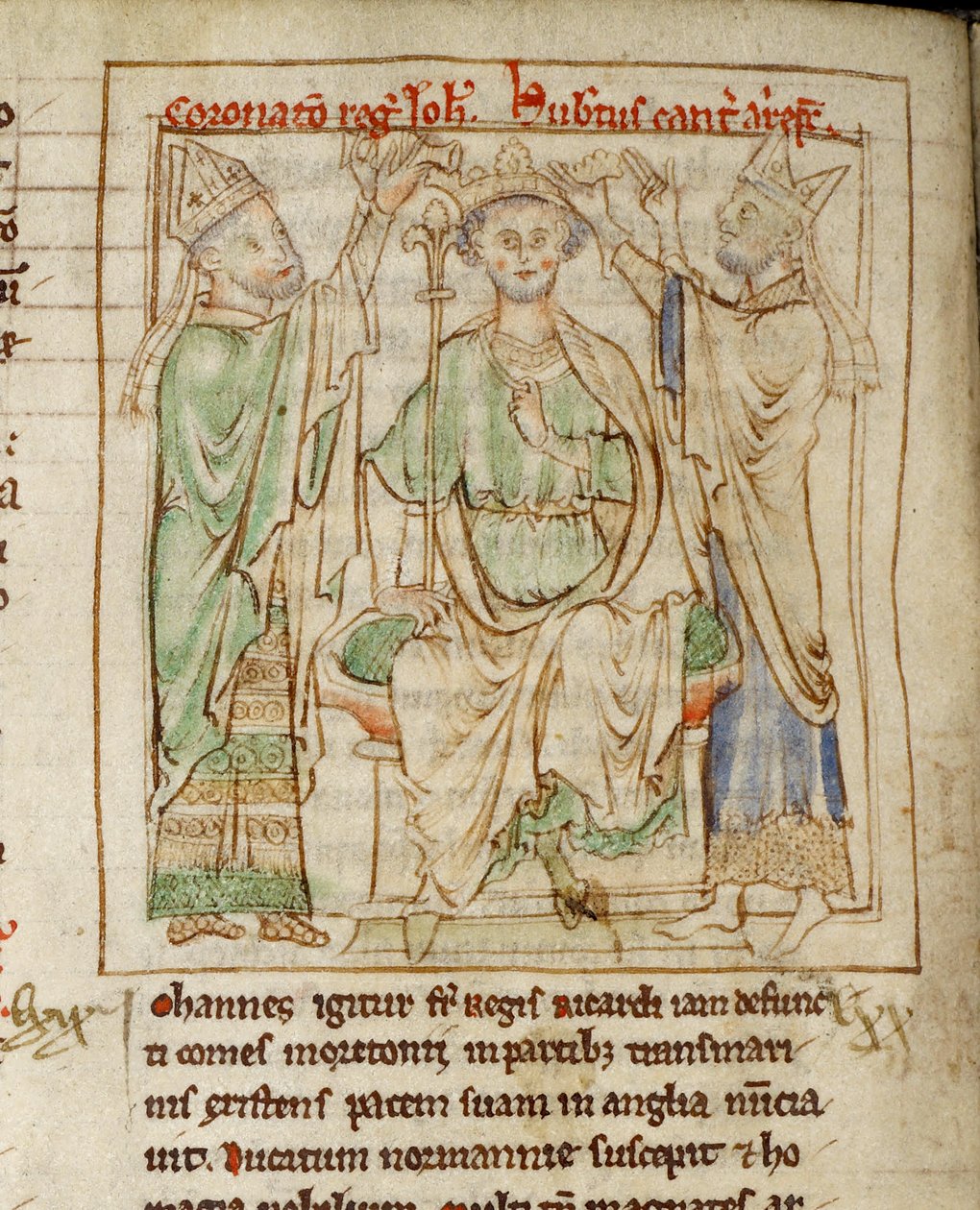 Ms 6712 (A.6.89) fol.144v King John (1167-1216), miniatura de 