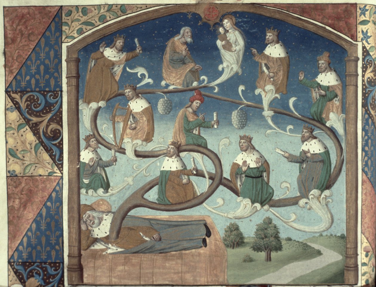 Ms Hunter 36 f.36v Deus, do Saltério Saltério, c.1170 de English School
