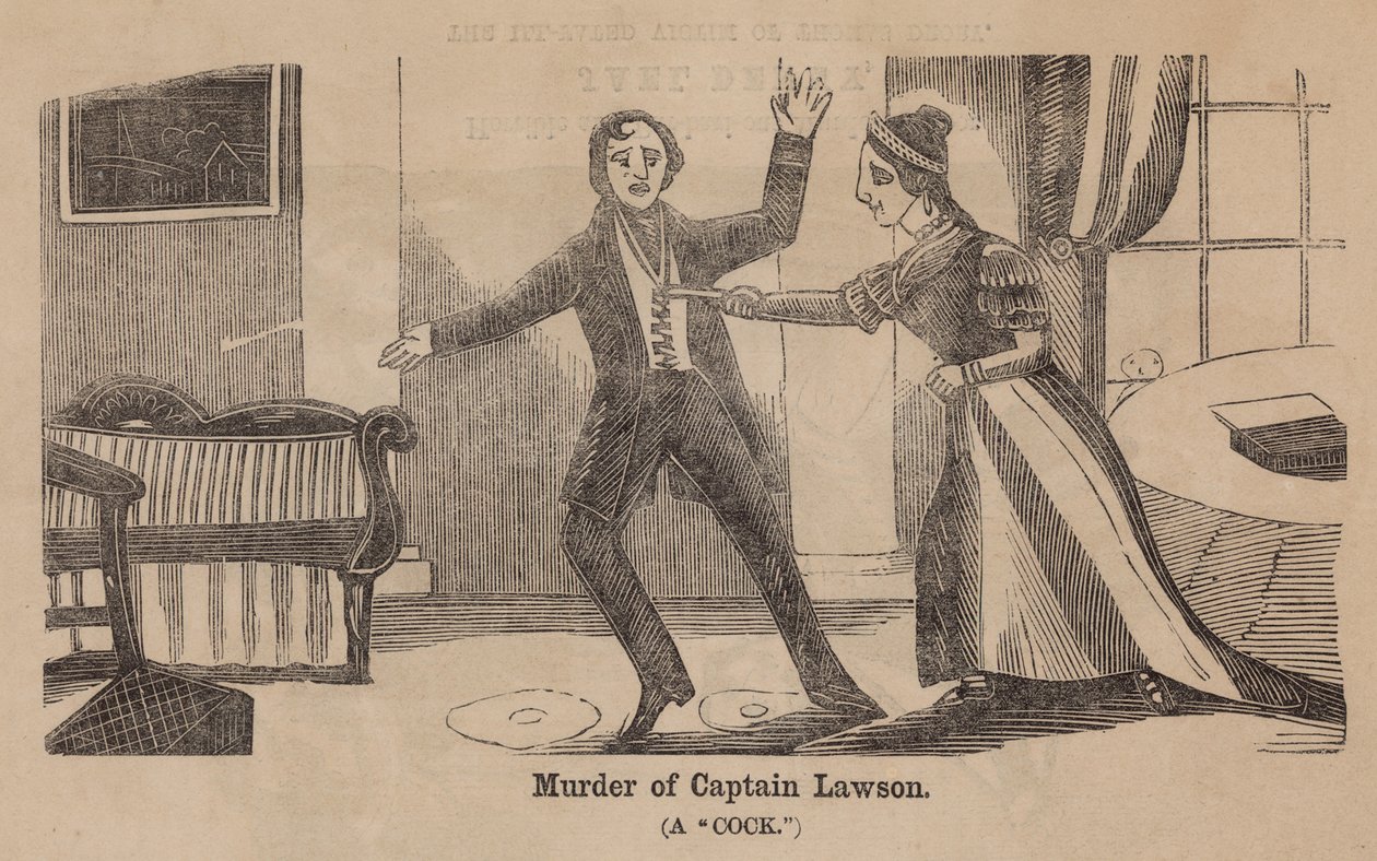 Assassinato do Capitão Lawson (gravura) de English School