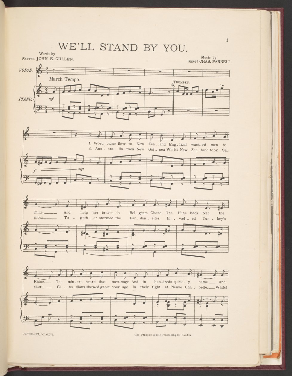 Partitura da canção "We