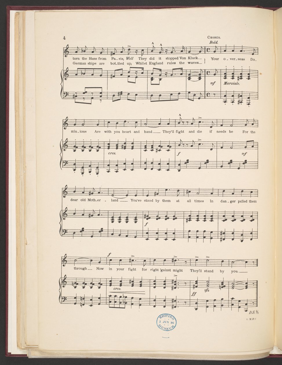 Partitura da canção "We