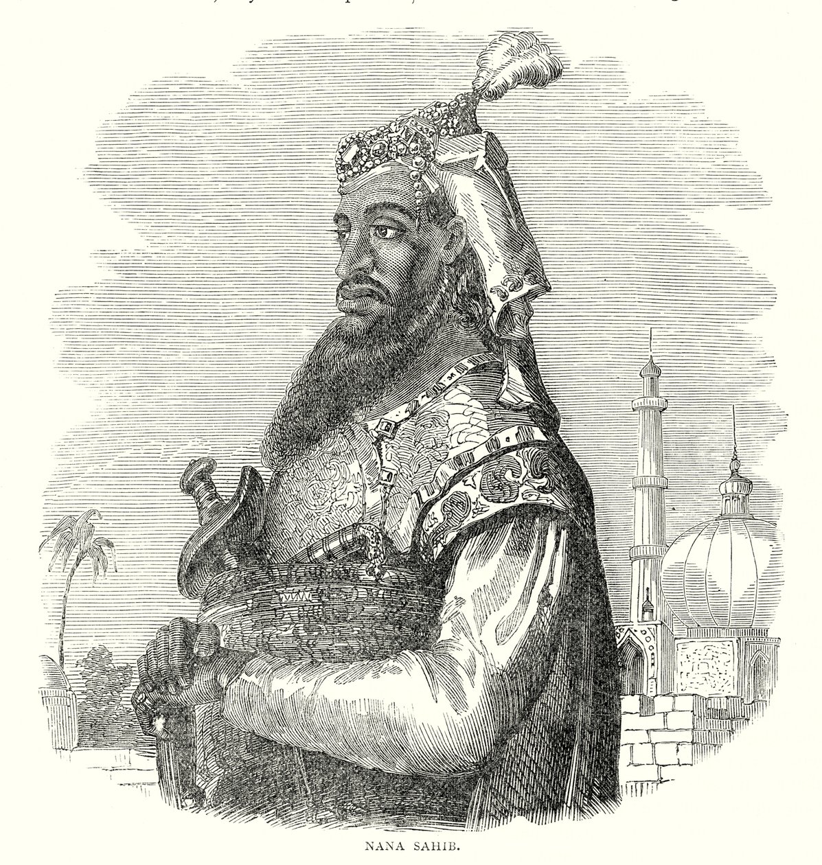 Nana Sahib (gravura) de English School