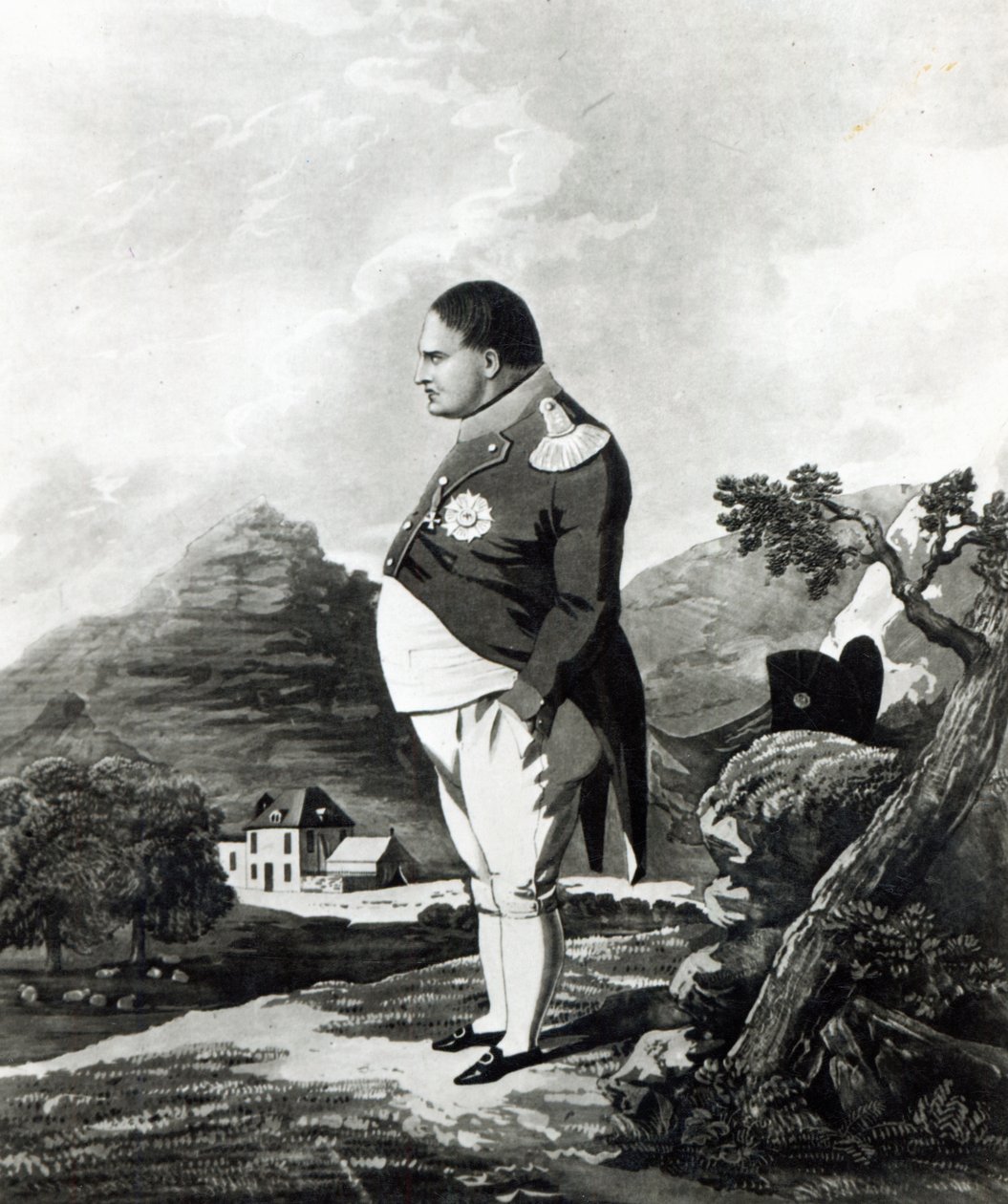 Napoleão na ilha de Santa Helena, 1820 de English School