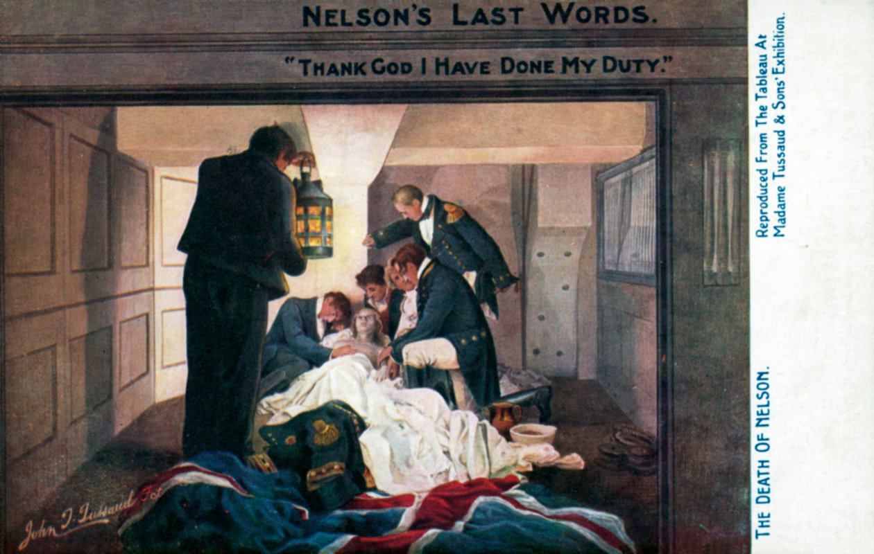Últimas palavras de Nelson, Graças a Deus cumpri o meu dever (litografia a cores) de English School