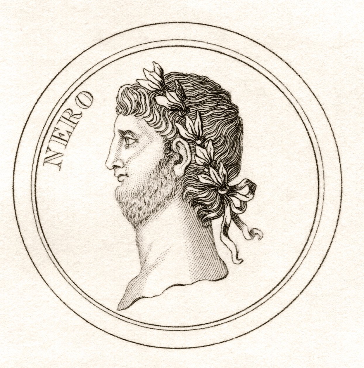 Nero, do &39;Crabb&39;s Historical Dictionary&39;, publicado em 1825 de English School