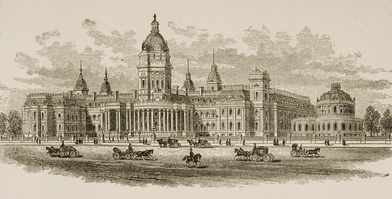 Nova Prefeitura, São Francisco, da &39;American Pictures&39;, publicada pela The Religious Tract Society, 1876 de English School