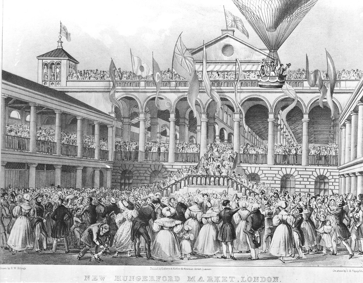 Novo Mercado Hungerford, 1833 de English School