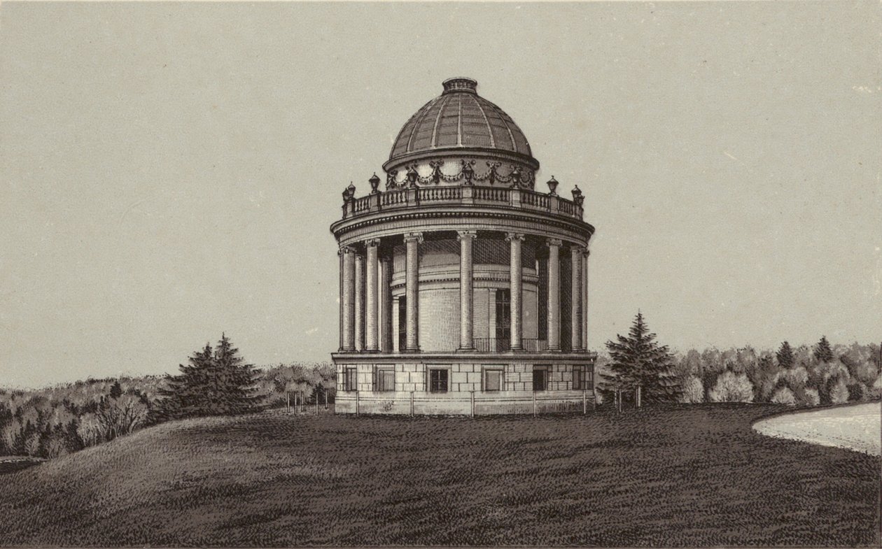 Newbury: Temple, Highclere (litografia) de English School