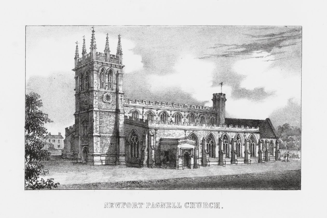 Igreja de Newport Pagnell (gravura) de English School