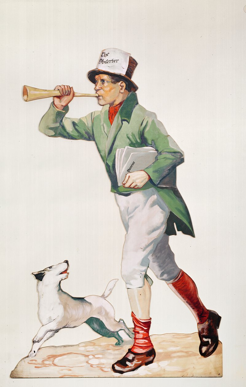 Newsboy vendendo 