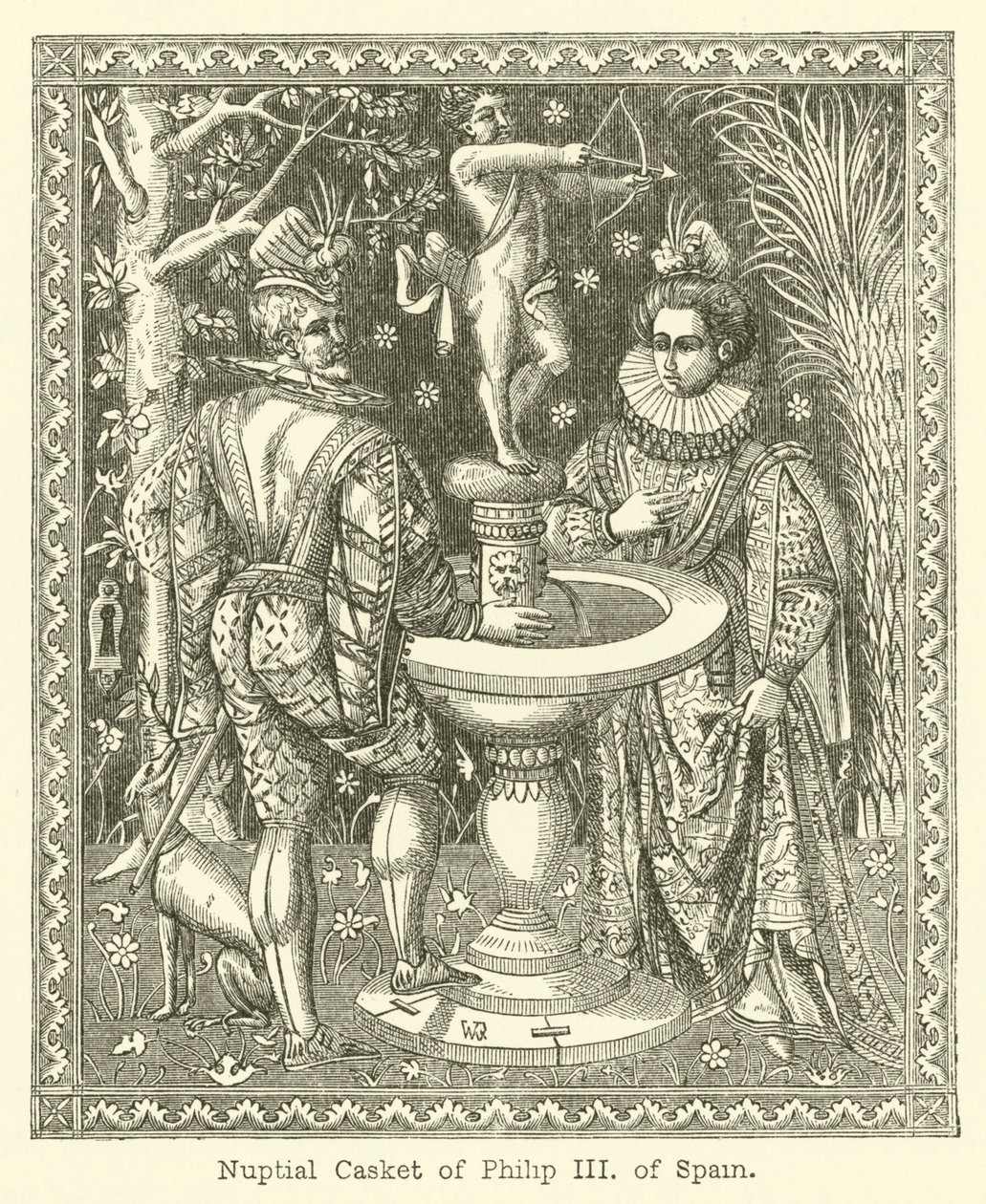 Caixão nupcial de Filipe III de Espanha (gravura) de English School