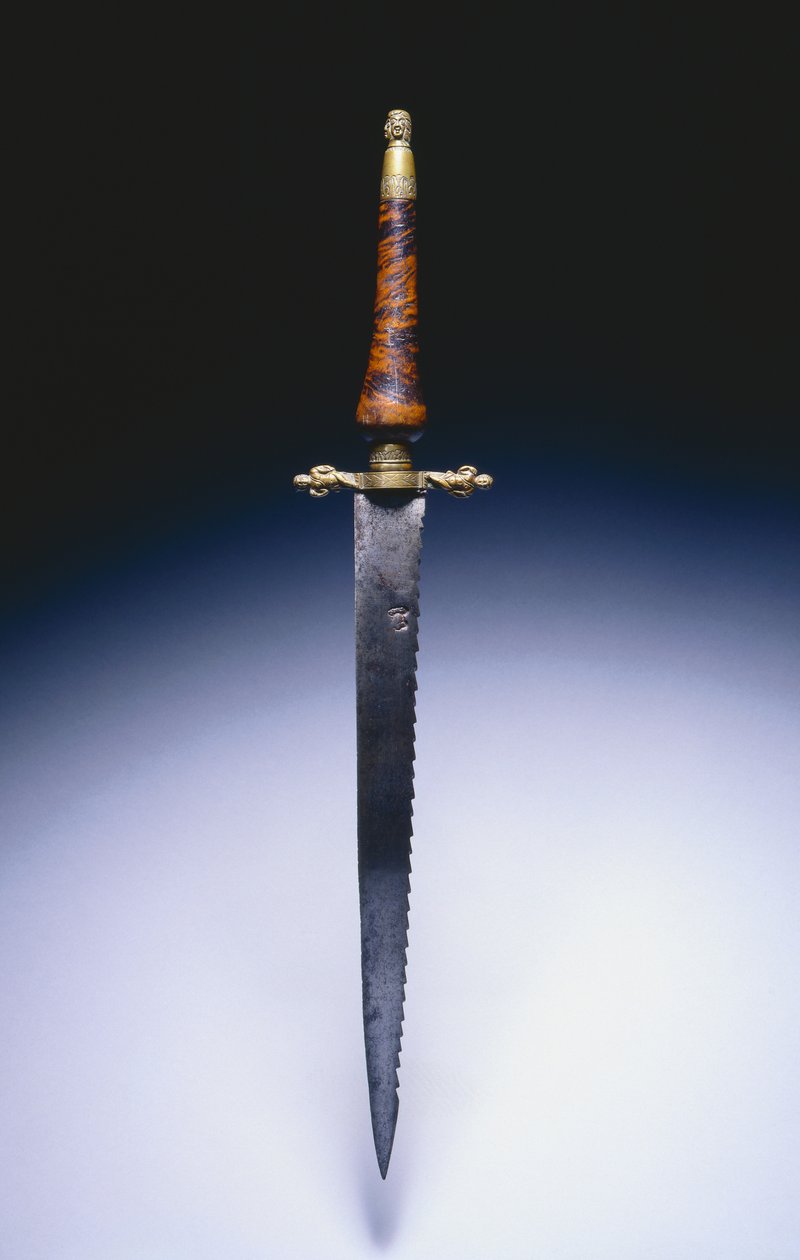 Baioneta de plugue oficial, c.1690 (aço, latão e madeira) de English School