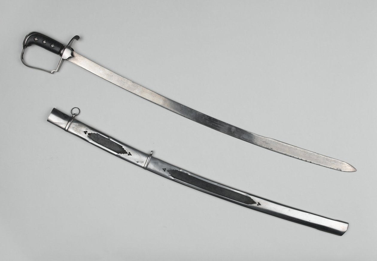 Espada de oficial, 51º Pé, c.1809 (aço com cabo de madeira) de English School