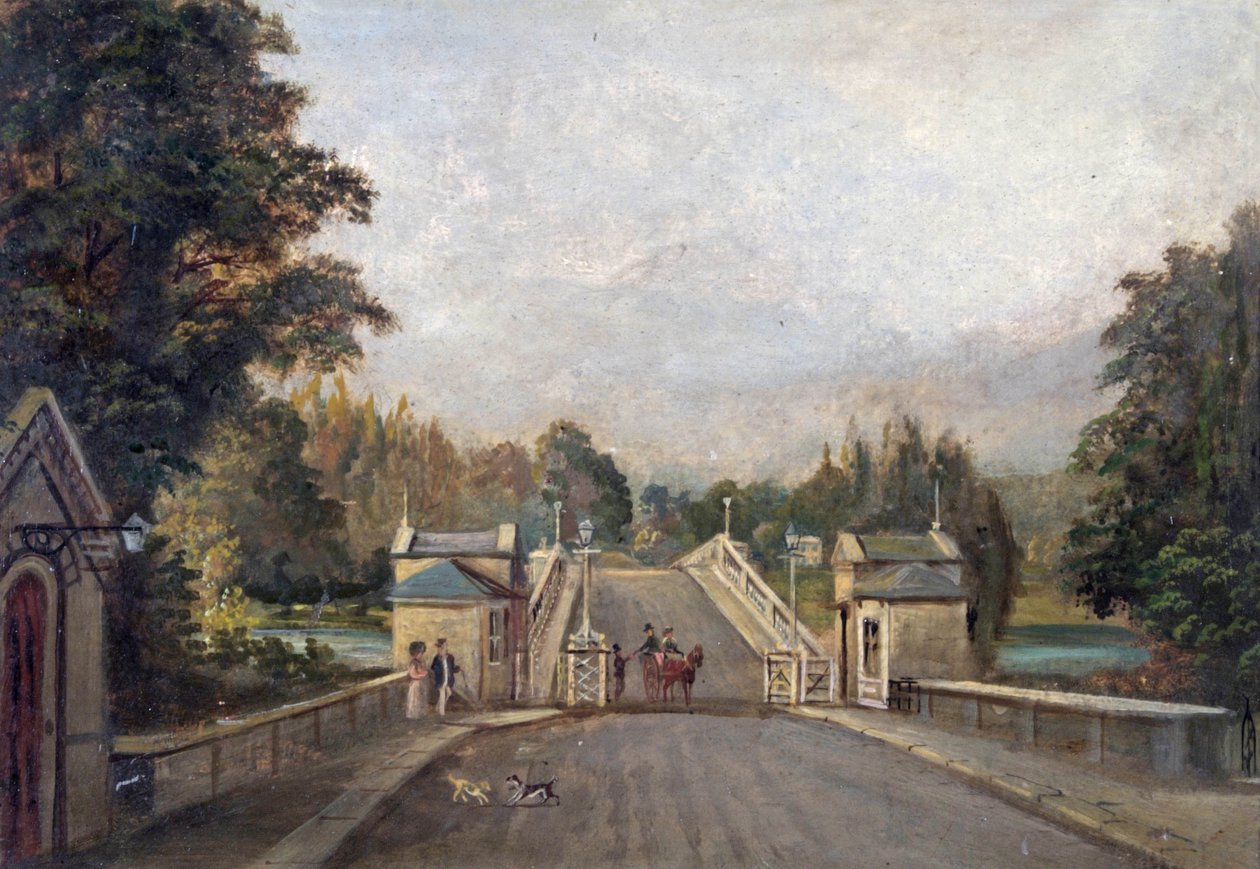 Ponte antiga de Richmond, 1779 de English School