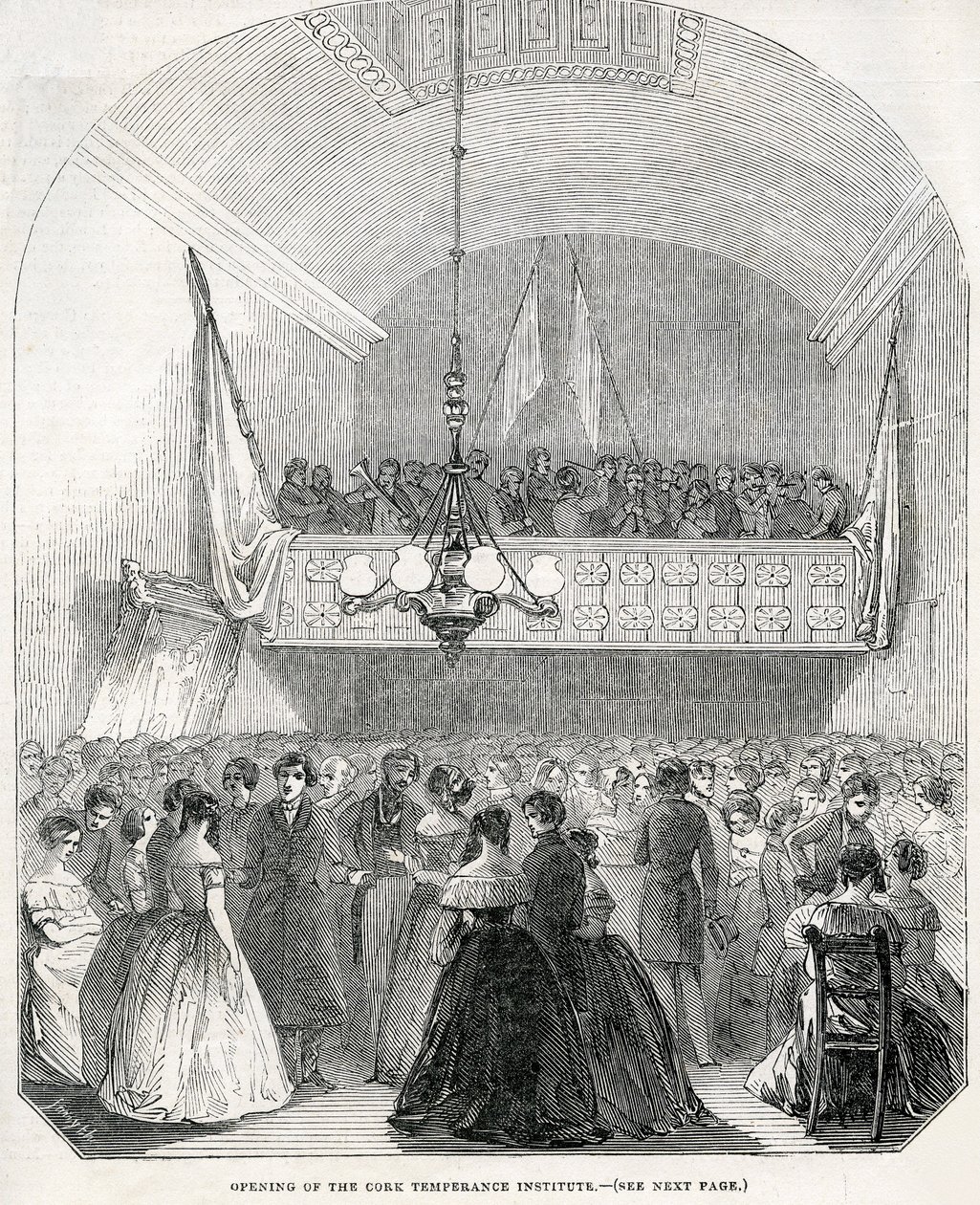 Inauguração do Instituto de Temperança da Cortiça, 1845 de English School