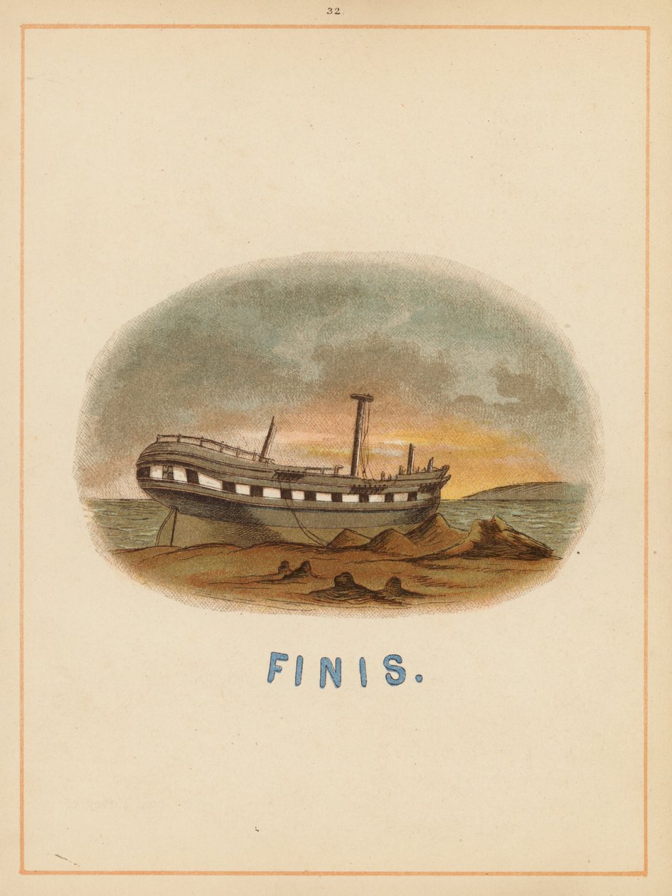Página de The Boats of the World, finais do século XIX (litografia a cores) de English School