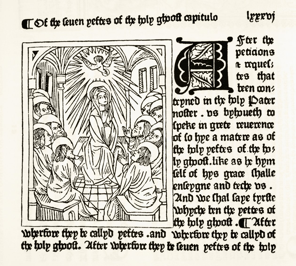 Página do livro real impresso por William Caxton em 1484, da história nacional e doméstica da Inglaterra por William Hickman Smith Aubrey (1858-1916) publicou Londres, c.1890 de English School