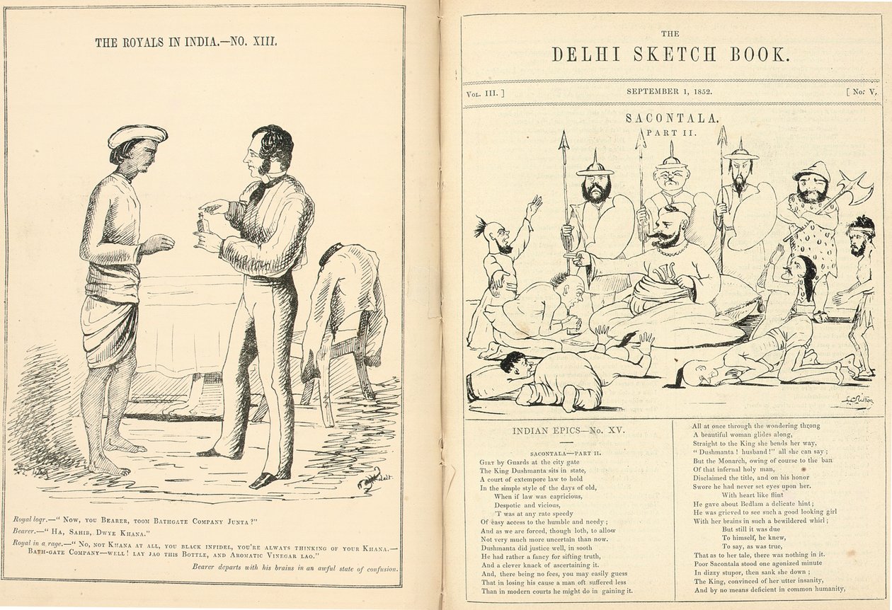 Páginas do Sketchbook Delhi de English School