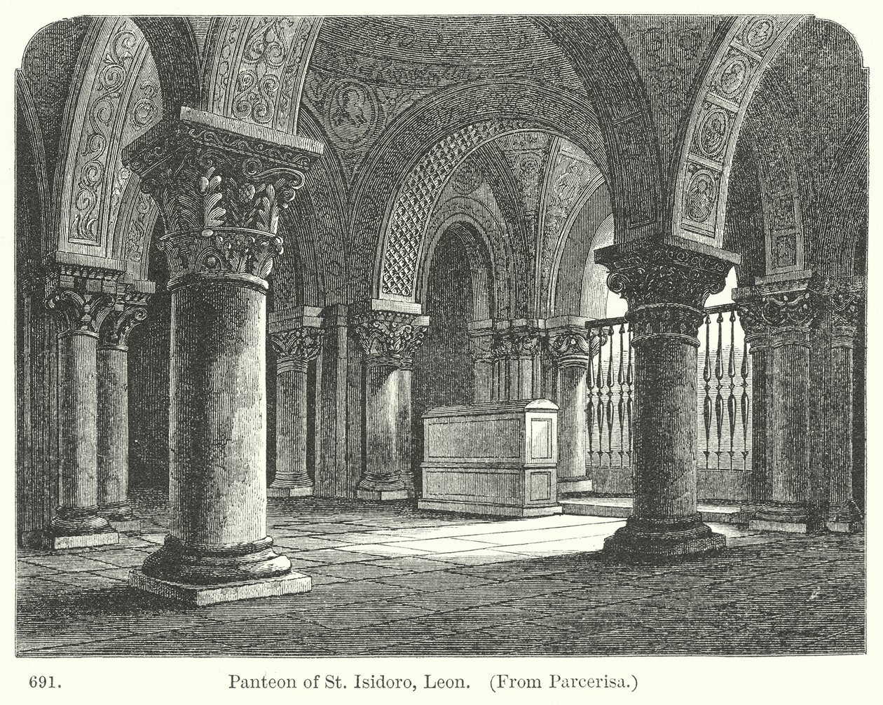 Panteão de Santo Isidoro, Leão (gravura) de English School