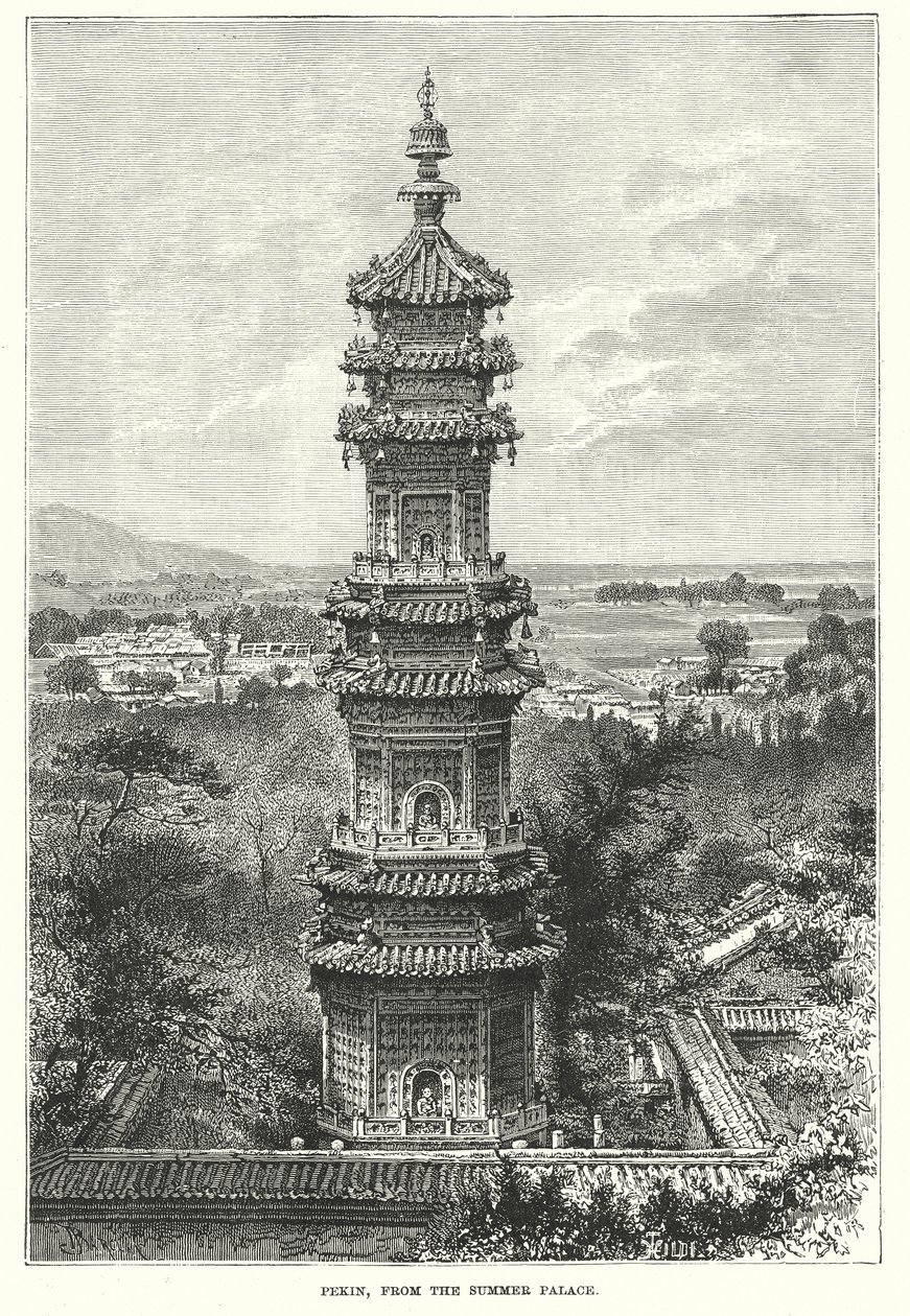 Pekin, do Palácio de verão (gravura) de English School