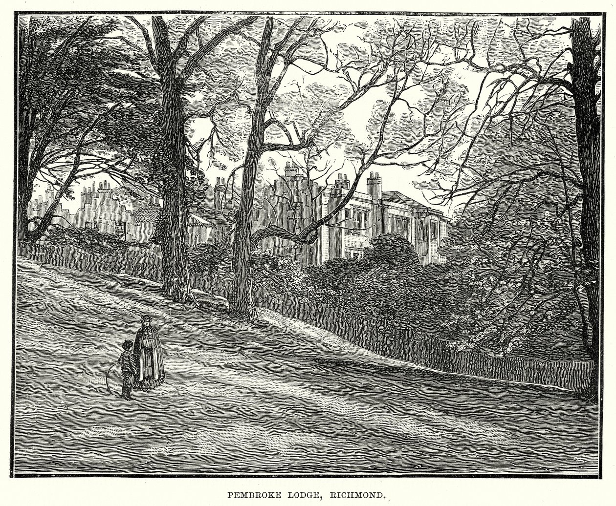Pembroke Lodge, Richmond (gravura) de English School