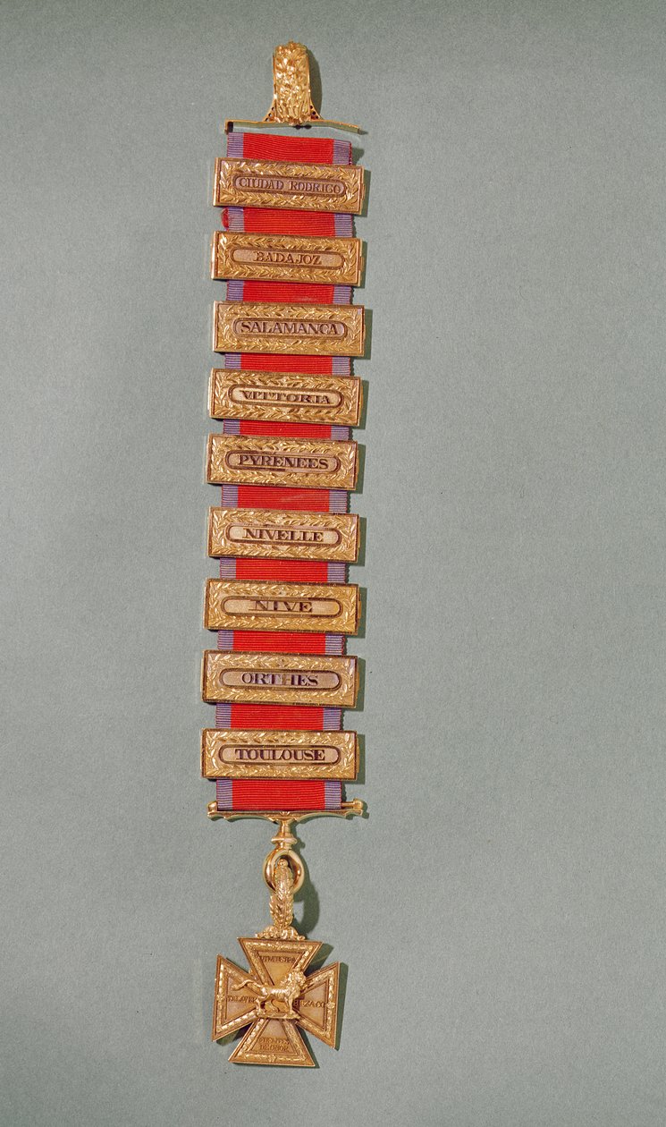 Cruz de ouro peninsular, c.1813 (ouro) de English School
