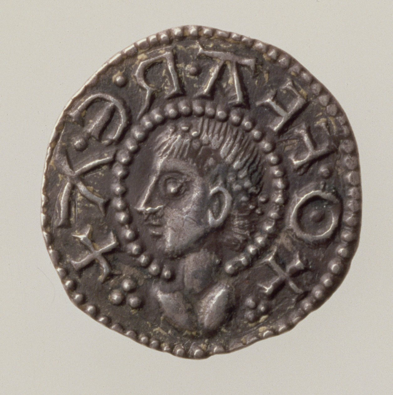 Penny of Offa, rei da Mércia, 757-96 (anverso) (prata) (para reverso ver 168072) de English School