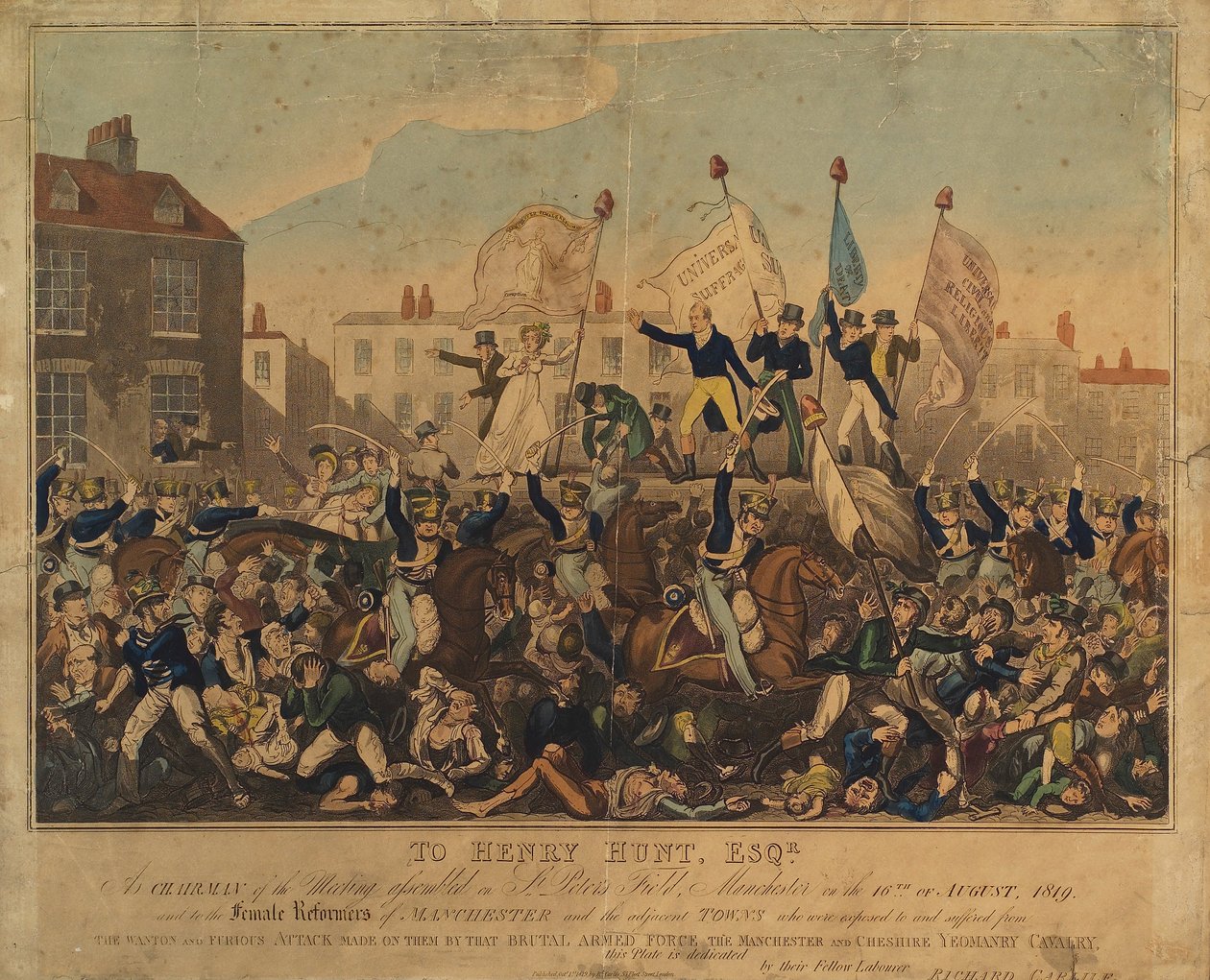 Massacre de Peterloo, 1819 de English School