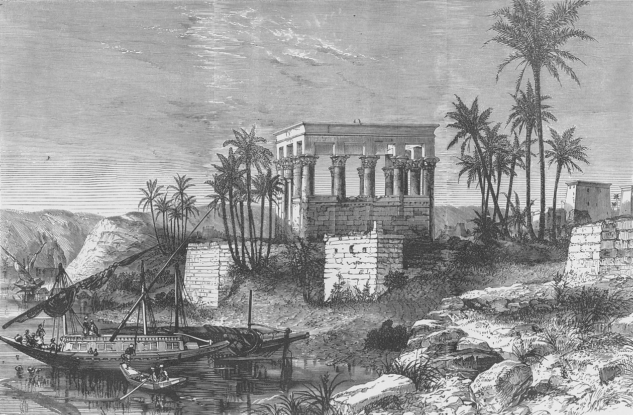 Faraós cama na ilha de Philae de English School