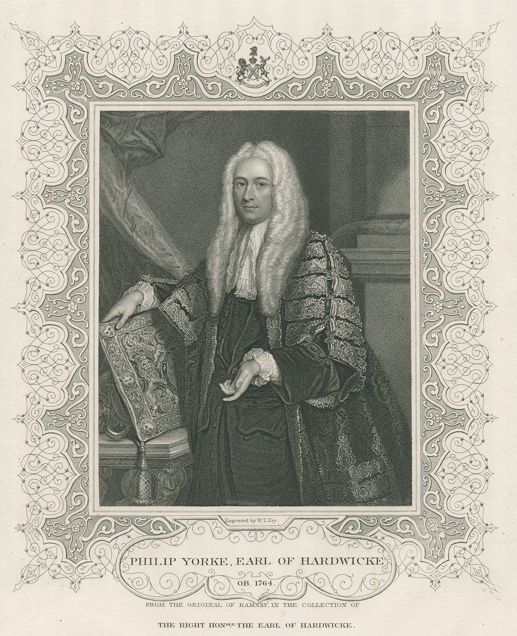 Philip Yorke, 1º Conde de Hardwicke, de &39;British&39;s Portraits&39; de Lodge, 1823 (gravura) de English School