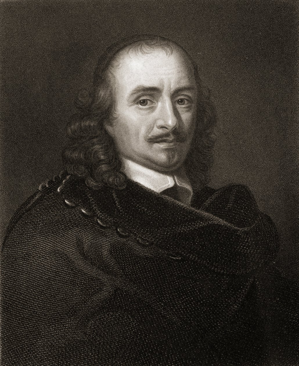 Pierre Corneille (1606-84) da Gallery of Portraits, publicado em 1833 de English School