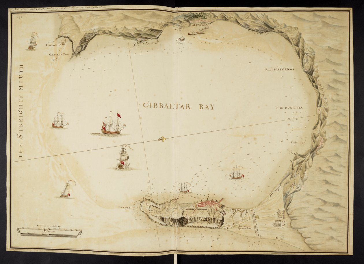 Plano de Gibraltar, Cinco planos da Baía e Fortaleza de Gibraltar de English School