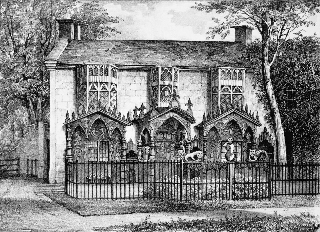 Plas Newyyd, perto de Llangollen, País de Gales, a sede de Lady Eleanor Butler e Miss Ponsonby de English School