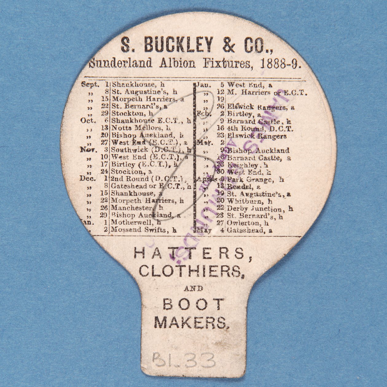 Jogue Albion, Buckley para chapéus de English School