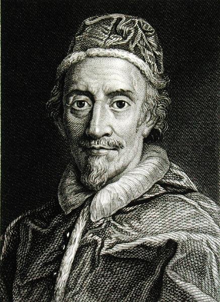 Papa Clemente IX (1600-69) (gravura) de English School