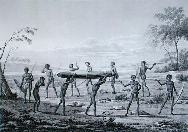 Port Jackson, New Holland: Cerimónia do Enterro Aborígene, de 