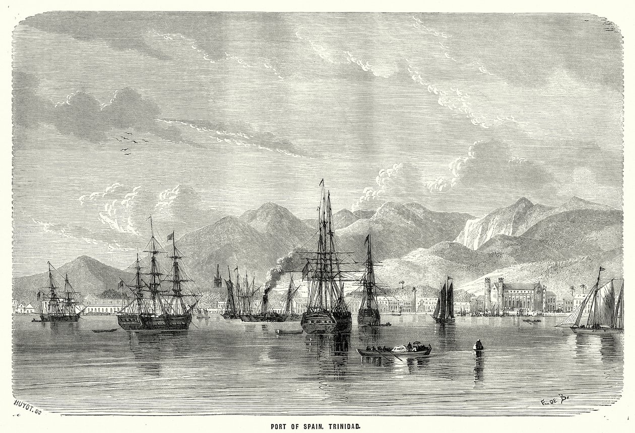 Porto de Espanha. Trinidad (gravura) de English School