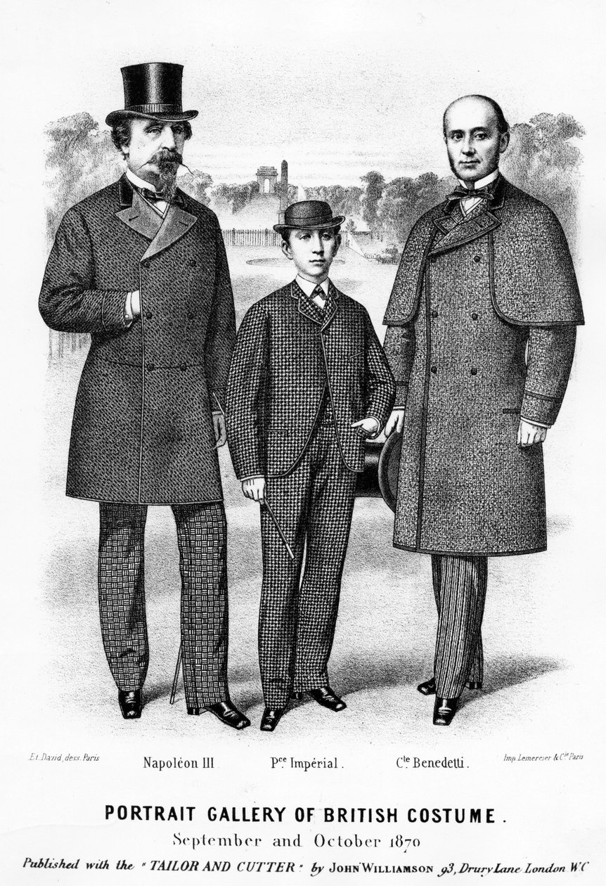 Galeria de retratos do traje britânico, publicada com o alfaiate e o cortador por John Williamson, 1870 de English School