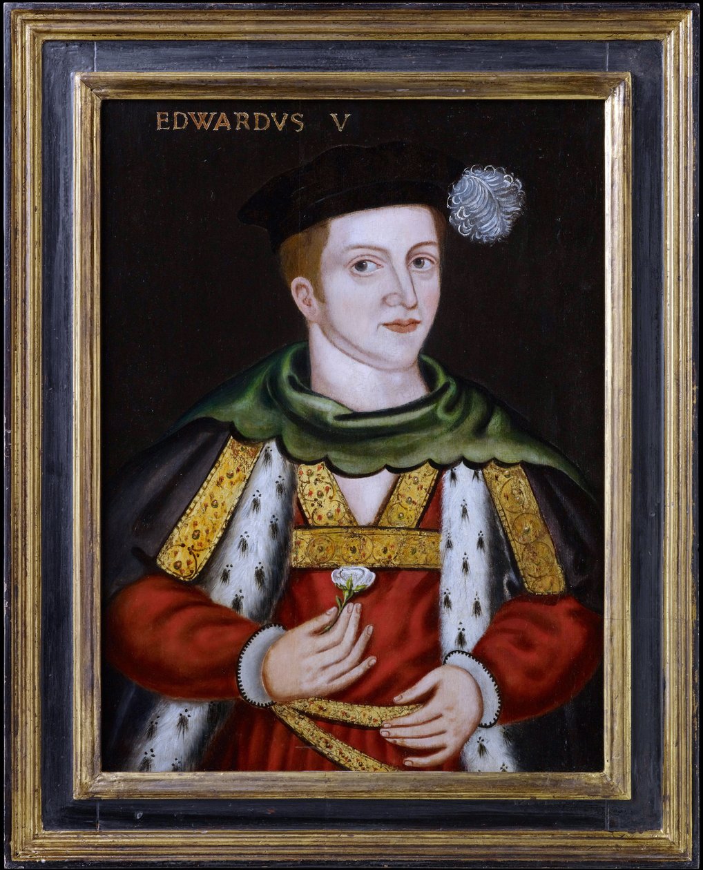 "Retrato do Rei Edward V de Inglaterra (1470-1483)" Pintura anónima do século XVI Colecção privada de English School