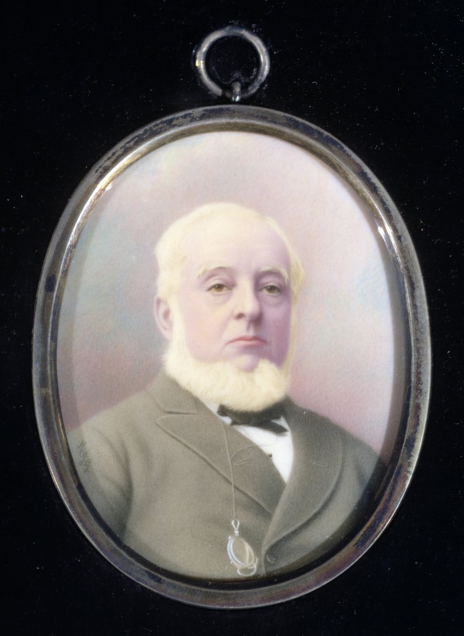 Retrato em Miniatura de Warren da Rua (1815-1889) de English School