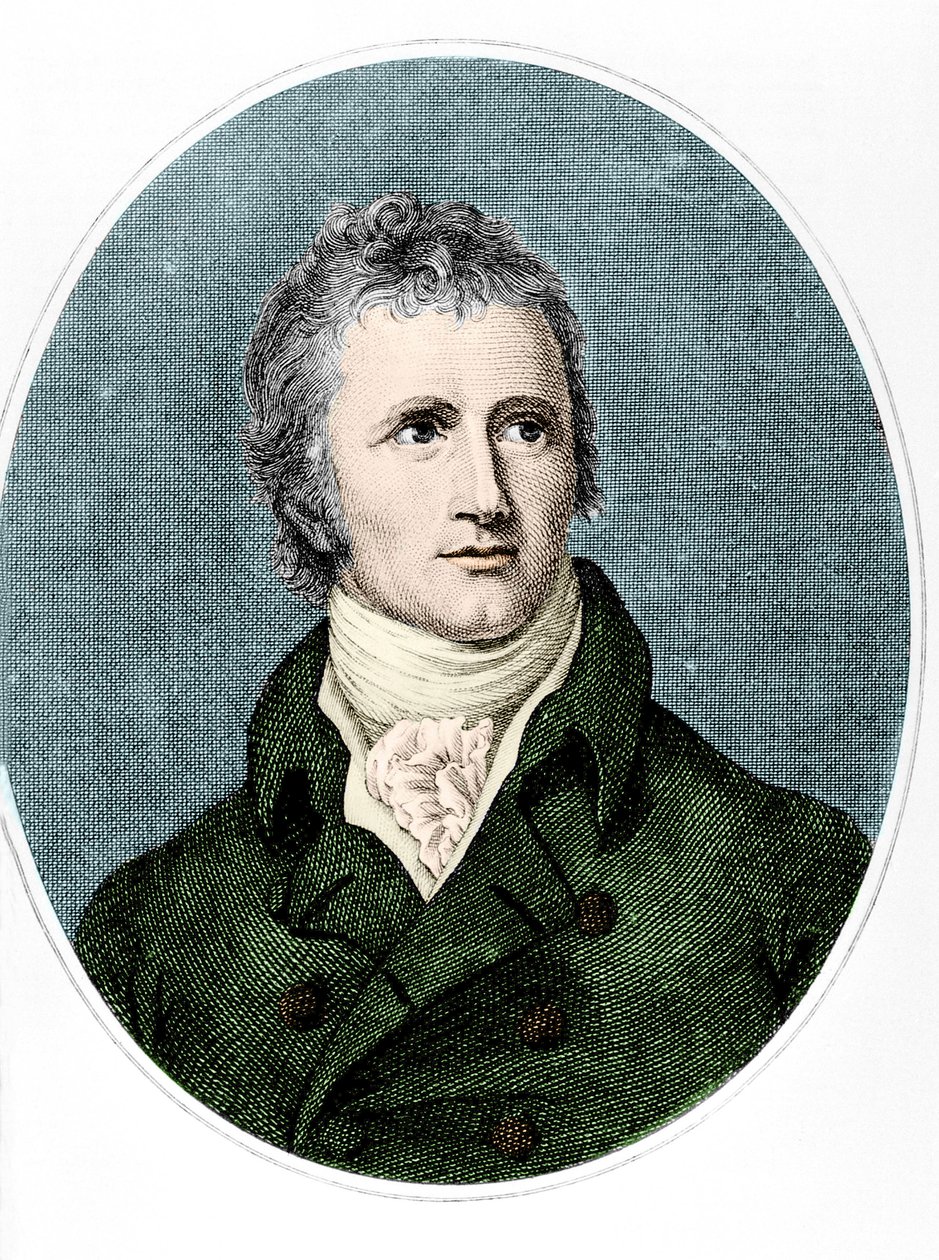 Retrato de Alexander MacKenzie (gravura a cores) de English School