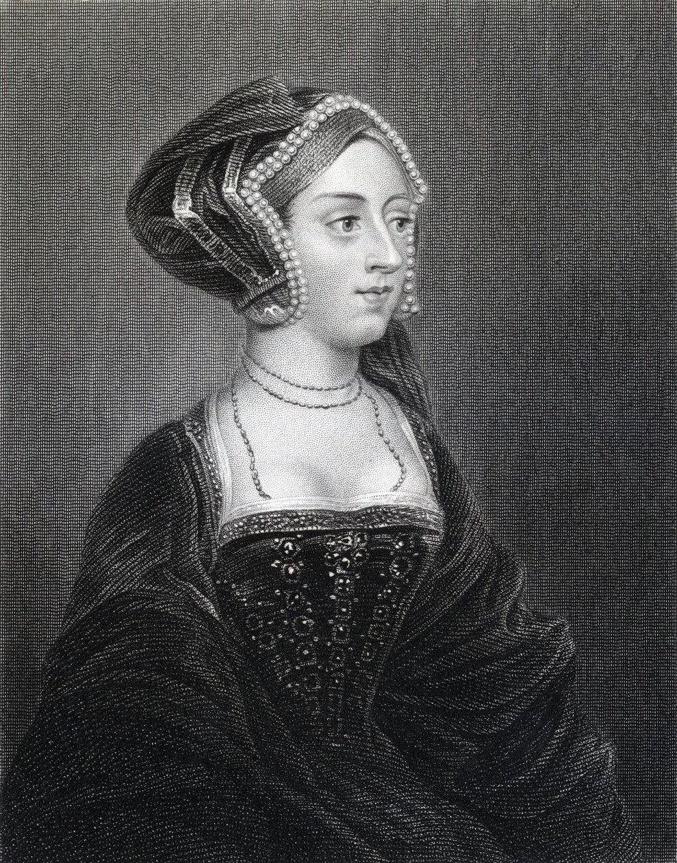 Retrato de Ana Bolena (c.1507-36) de &39;British Retratos Lodge&39;, 1823 de English School
