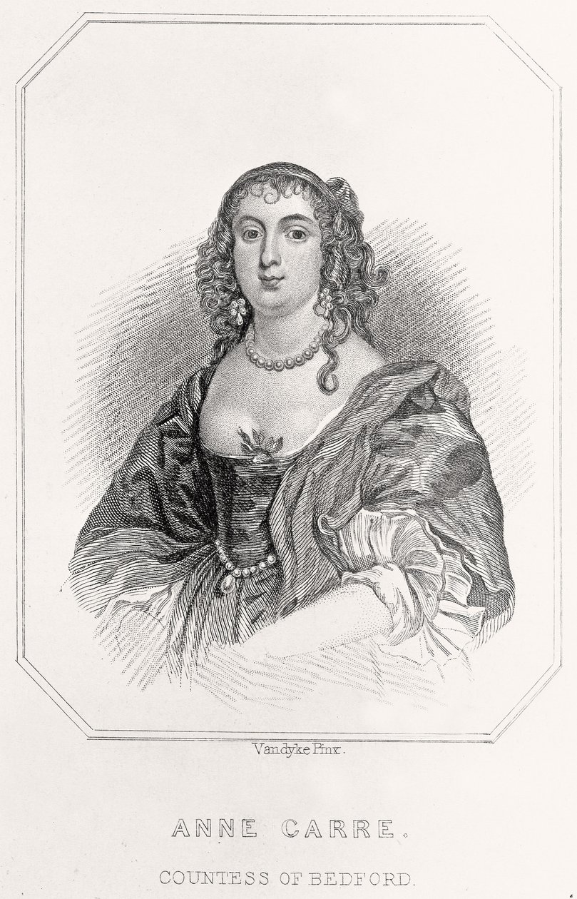 Retrato de Anne Carre, condessa de Bedford, 1835 de English School