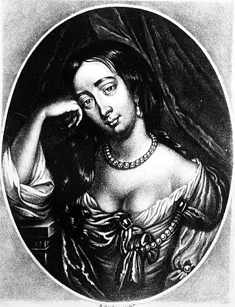Retrato de Barbara Villiers, Duquesa de Cleveland (1641-1709) gravada por Richard Earlom (1743-1822) de Personagens Ilustres da História Britânica (mezzotint) de English School