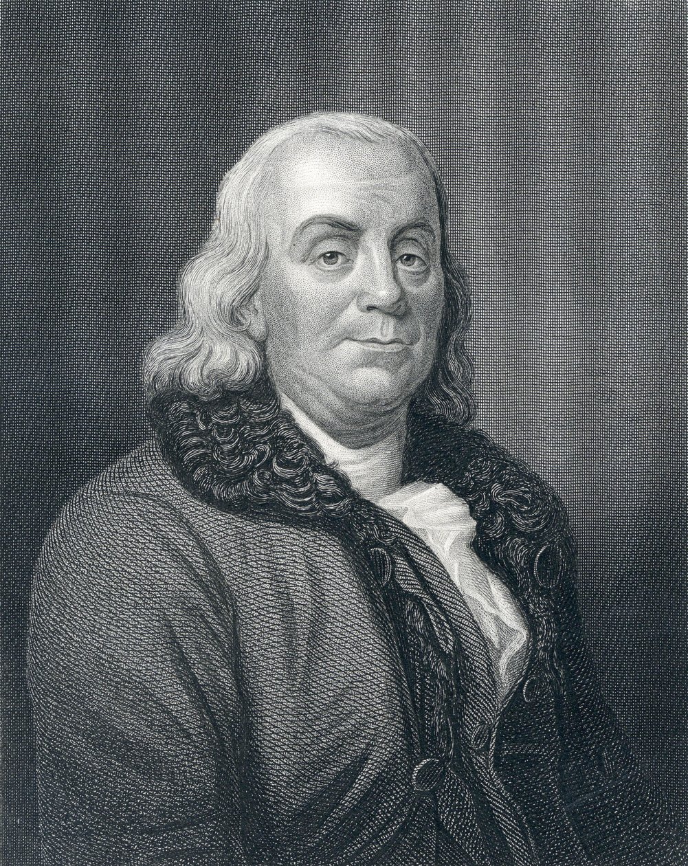 Retrato de Benjamin Franklin, c.1833 de English School